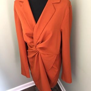 Surplice Burnt Sienna Midi Dress